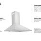 ZLINE Wall Mount Range Hood in Stainless Steel