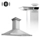 ZLINE Wall Mount Range Hood in Stainless Steel with Built-in CrownSound Bluetooth Speakers - KBCRN-BT