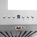 ZLINE Wall Mount Range Hood in Stainless Steel with Built-in CrownSound Bluetooth Speakers - KECRN-BT