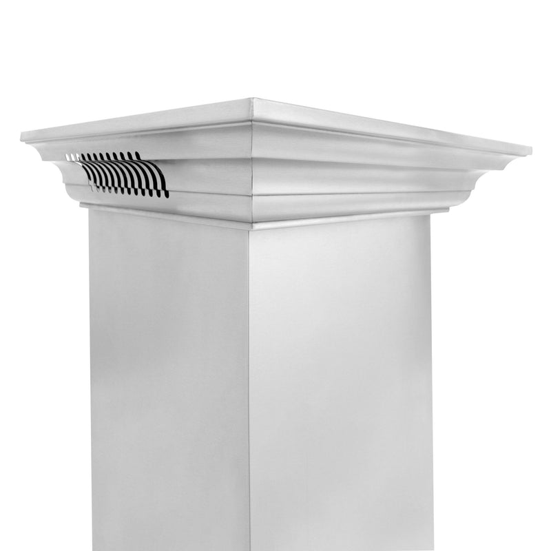 ZLINE Wall Mount Range Hood in Stainless Steel with Built-in CrownSound Bluetooth Speakers - KECRN-BT