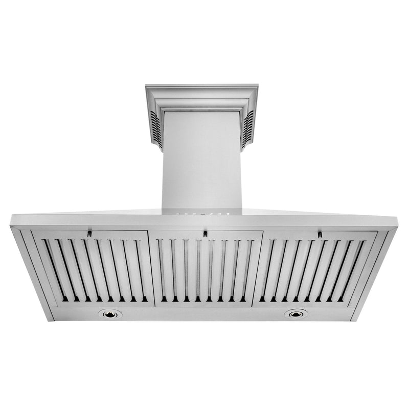 ZLINE Wall Mount Range Hood in Stainless Steel with Built-in CrownSound Bluetooth Speakers - KL2CRN-BT