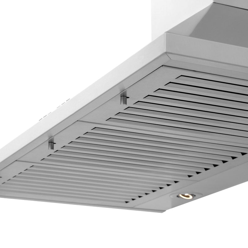 ZLINE Wall Mount Range Hood in Stainless Steel with Built-in CrownSound Bluetooth Speakers - KL2CRN-BT