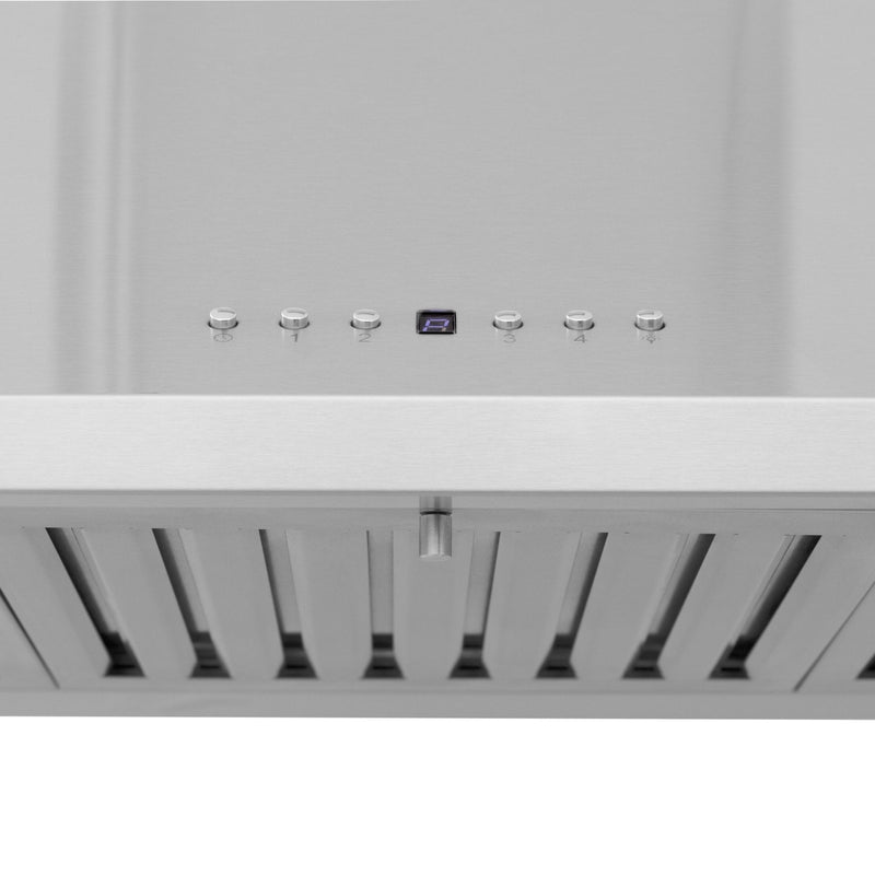ZLINE Wall Mount Range Hood in Stainless Steel with Built-in CrownSound Bluetooth Speakers - KL2CRN-BT