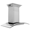 ZLINE Wall Mount Range Hood in Stainless Steel with Built-in CrownSound Bluetooth Speakers - KZCRN-BT