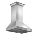 ZLINE Wall Mount Range Hood in Stainless Steel with Crown Molding 