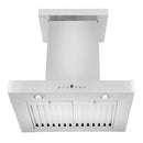 ZLINE Wall Mount Range Hood in Stainless Steel with Crown Molding - KECRN