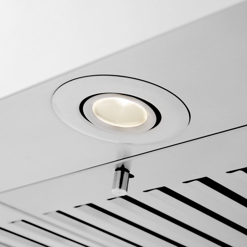 ZLINE Wall Mount Range Hood in Stainless Steel with Crown Molding - KECRN