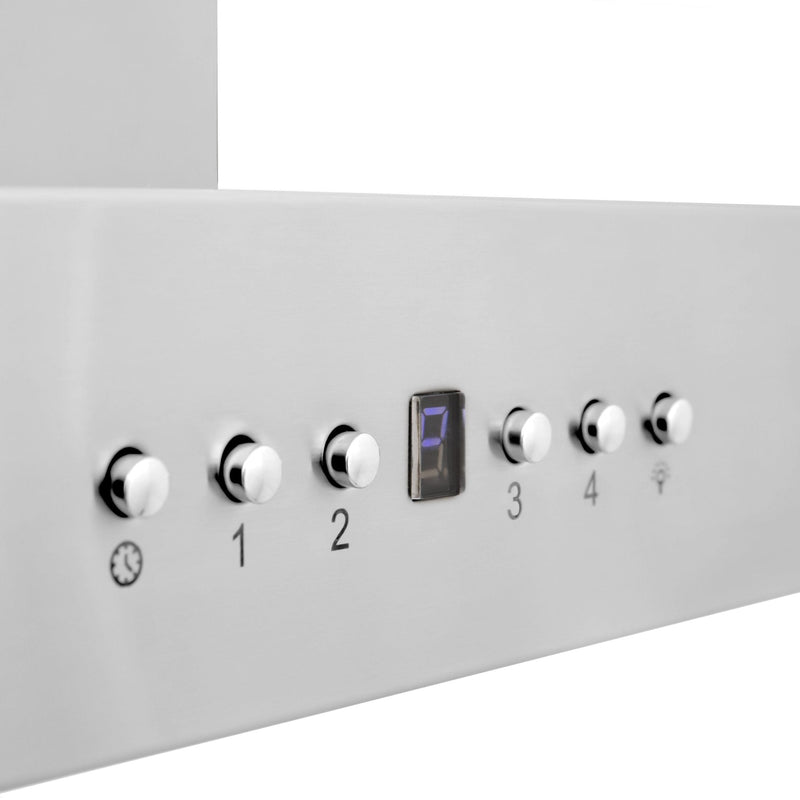 ZLINE Wall Mount Range Hood in Stainless Steel with Crown Molding - KECRN
