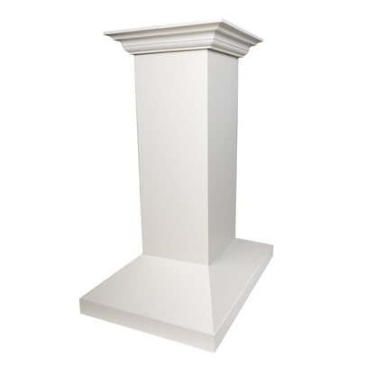 ZLINE Wooden Island Mount Range Hood in White - Includes Motor - KBiTT