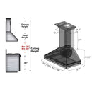 ZLINE Wooden Wall Mount Range Hood in Antigua and Walnut