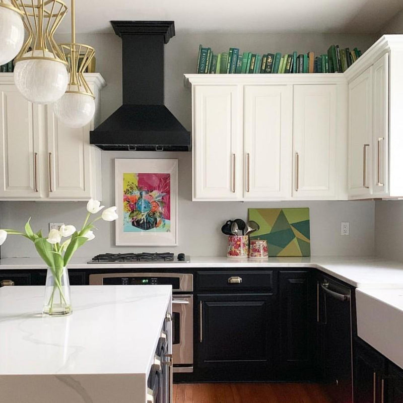 ZLINE Wooden Wall Mount Range Hood in Black - Includes Motor