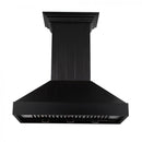 ZLINE Wooden Wall Mount Range Hood in Black - Includes Motor - KPCC
