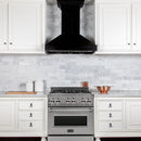 ZLINE Wooden Wall Mount Range Hood in Black - Includes Motor - KPCC