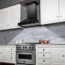 ZLINE Wooden Wall Mount Range Hood in Rustic Dark Finish - Includes Motor