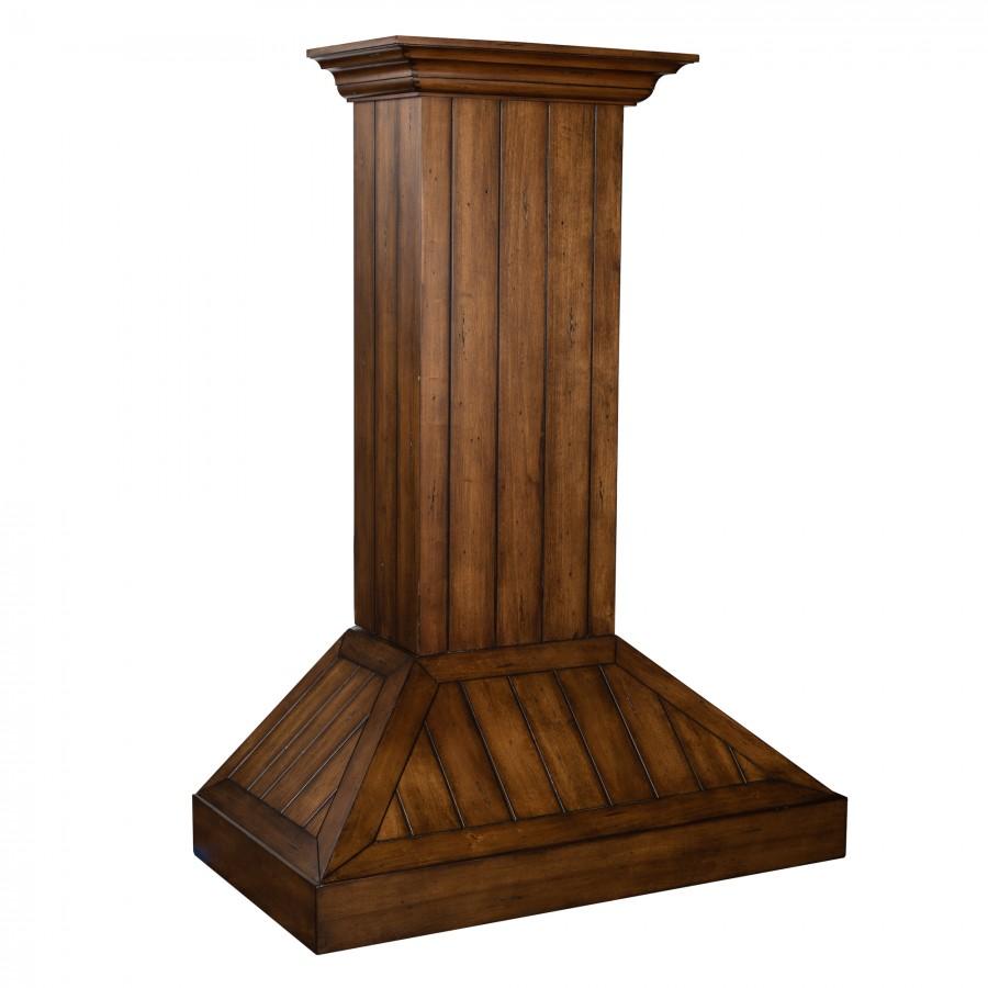 ZLINE Wooden Wall Mount Range Hood in Rustic Light Finish - Includes Motor 
