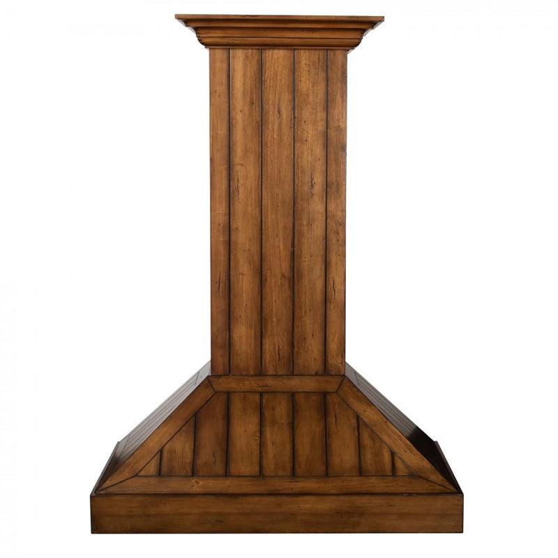 ZLINE Wooden Wall Mount Range Hood in Rustic Light Finish - Includes Motor 