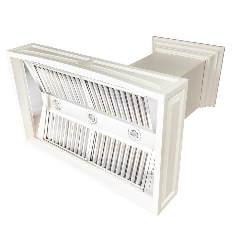 ZLINE Wooden Wall Mount Range Hood in White