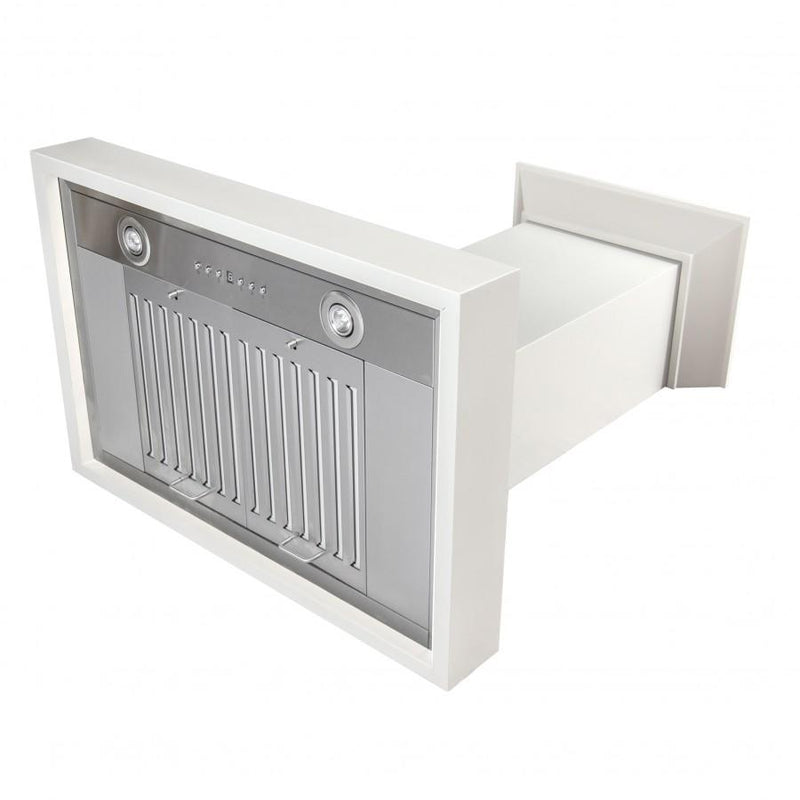 ZLINE Wooden Wall Mount Range Hood in White - Includes Motor - KBTT