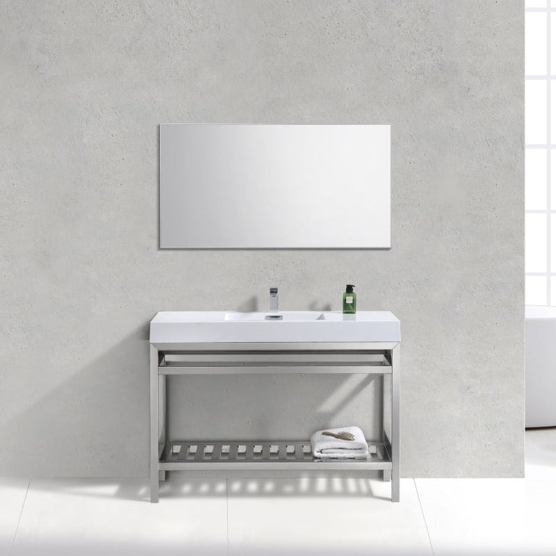 cisco-48-stainless-steel-console-with-acrylic-sink-chrome-ac48