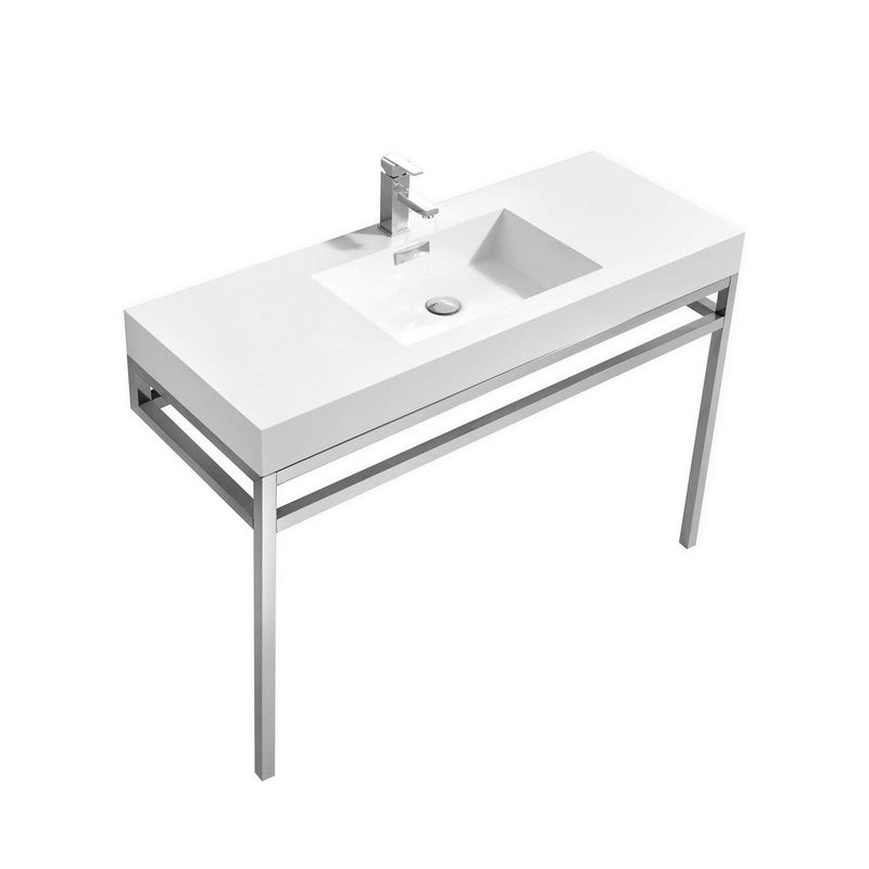 haus-48-stainless-steel-console-w-white-acrylic-sink-chrome-ch48