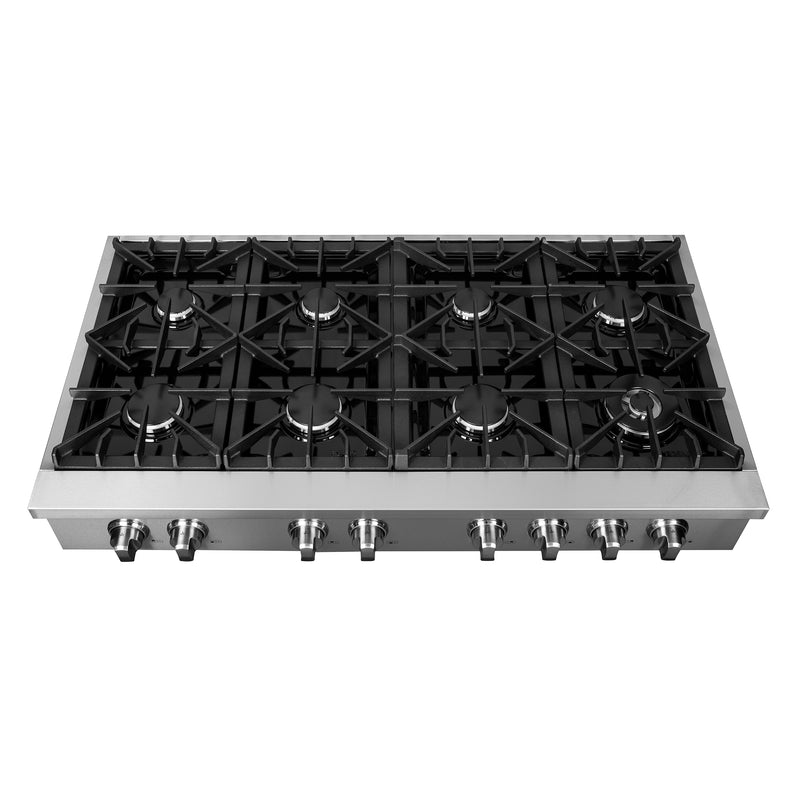 Forno 48″ Gas Rangetop ALTA QUALITA Pro-Style 8 Sealed Burners - FCTGS5737-48