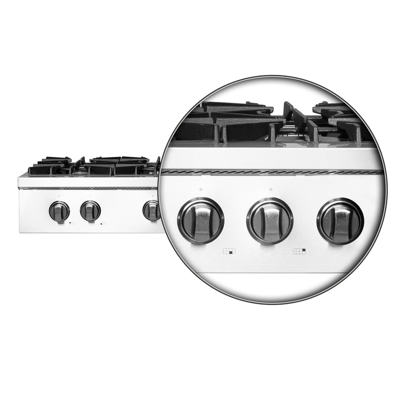 Forno 48″ Gas Rangetop ALTA QUALITA Pro-Style 8 Sealed Burners - FCTGS5737-48