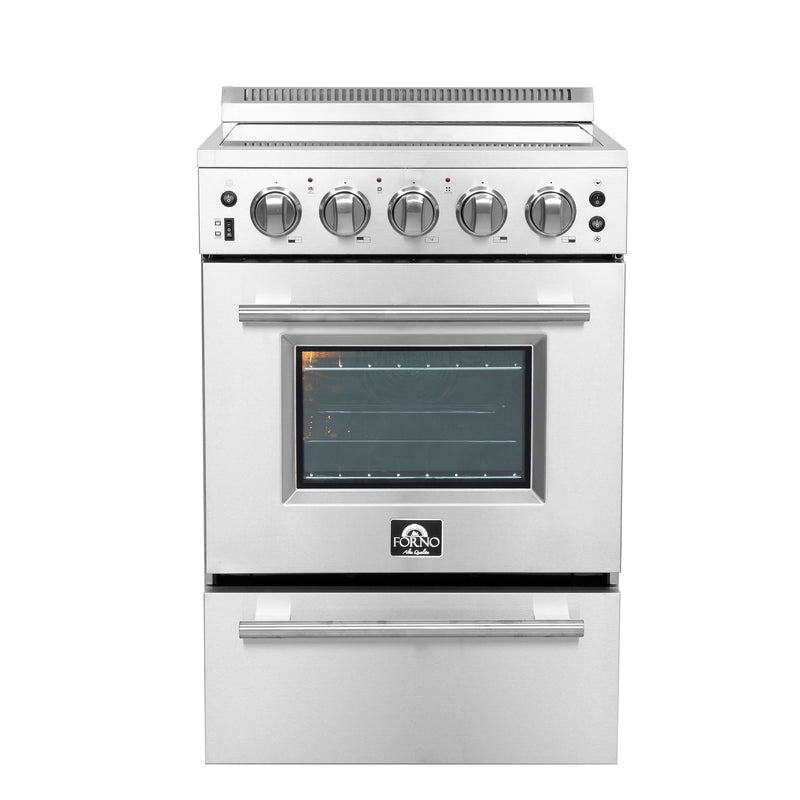 Forno 24″ Loiano Electric Range with 4 Element Burners - FFSEL6069-24