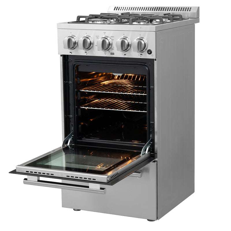 Forno 20″ Lamazze Gas Range with 4 Sealed Burners - FFSGS6265-20