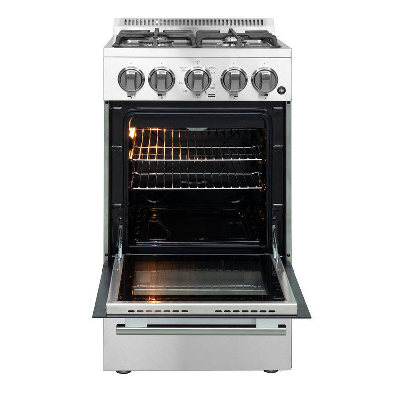 Forno 20″ Lamazze Gas Range with 4 Sealed Burners - FFSGS6265-20