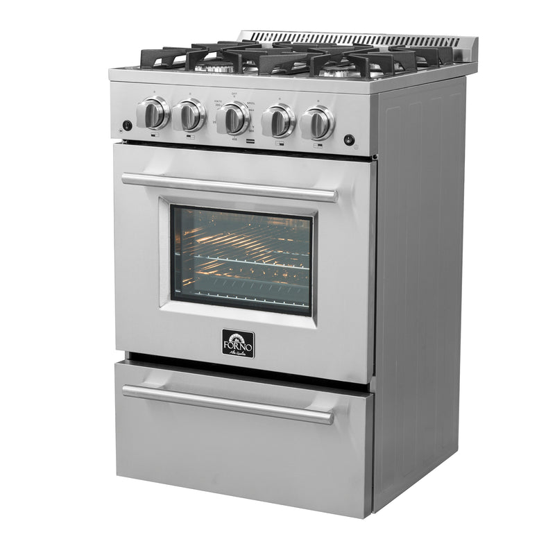 Forno 24″ Breno Gas Range with 4 Sealed Burners - FFSGS6272-24