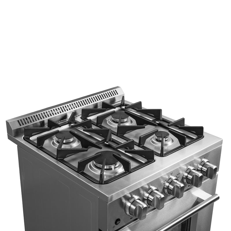 Forno 24″ Breno Gas Range with 4 Sealed Burners - FFSGS6272-24