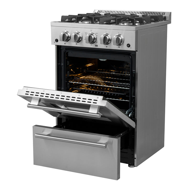 Forno 24″ Breno Gas Range with 4 Sealed Burners - FFSGS6272-24