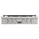 Kucht 36 in. Professional 6 Burner Gas Stovetop in Stainless Steel with Accents KFX369T
