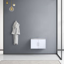 Lexora Geneva 30" Glossy White Single Vanity, White Carrara Marble Top, White Square Sink and no Mirror LG192230DMDS000