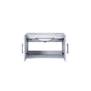 Lexora Geneva 30" Glossy White Single Vanity, White Carrara Marble Top, White Square Sink and no Mirror LG192230DMDS000