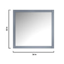 Lexora Jacques 36" Dark Grey Single Vanity, no Top and 34" Mirror - Right Version LJ342236SB00M34-R