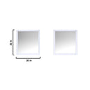 Lexora  Jacques 80" White Double Vanity, White Carrara Marble Top, White Square Sinks and 30" Mirrors LJ342280DADSM30