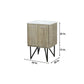 Lexora Lancy 24" Rustic Acacia Bathroom Vanity, White Quartz Top, and White Square Sink - LLC24SKSOS000