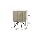 Lexora Lancy 24" Rustic Acacia Bathroom Vanity, White Quartz Top, and White Square Sink - LLC24SKSOS000