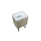 Lexora Lancy 24" Rustic Acacia Bathroom Vanity, White Quartz Top, and White Square Sink - LLC24SKSOS000