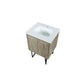 Lexora Lancy 24" Rustic Acacia Bathroom Vanity, White Quartz Top, and White Square Sink - LLC24SKSOS000