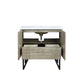 Lexora Lancy 36" Rustic Acacia Bathroom Vanity, White Quartz Top, and White Square Sink LLC36SKSOS000