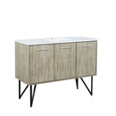 Lexora Lancy 48" Rustic Acacia Bathroom Vanity, White Quartz Top, and White Square Sink LLC48SKSOS000