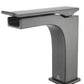 Lexora  Lancy 60" Rustic Acacia Double Bathroom Vanity, White Quartz Top, White Square Sinks, Balzani Gun Metal Faucet Set, and 55" Frameless Mirror LLC60DKSOSM55FGM