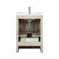 Lexora Lafarre 24" Rustic Acacia Bathroom Vanity, White Quartz Top, White Square Sink, and Labaro Brushed Nickel Faucet Set LLF24SKSOS000FBN