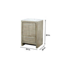 Lexora Lafarre 24" Rustic Acacia Bathroom Vanity, White Quartz Top, and White Square Sink LLF24SKSOS000