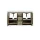 Lexora Lafarre 60" Rustic Acacia Double Bathroom Vanity, White Quartz Top, and White Square Sinks  LLF60DKSOD000