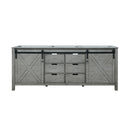 Lexora  Marsyas 80" Ash Grey Vanity Cabinet Only LM342280DH00000