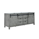 Lexora  Marsyas 80" Ash Grey Vanity Cabinet Only LM342280DH00000