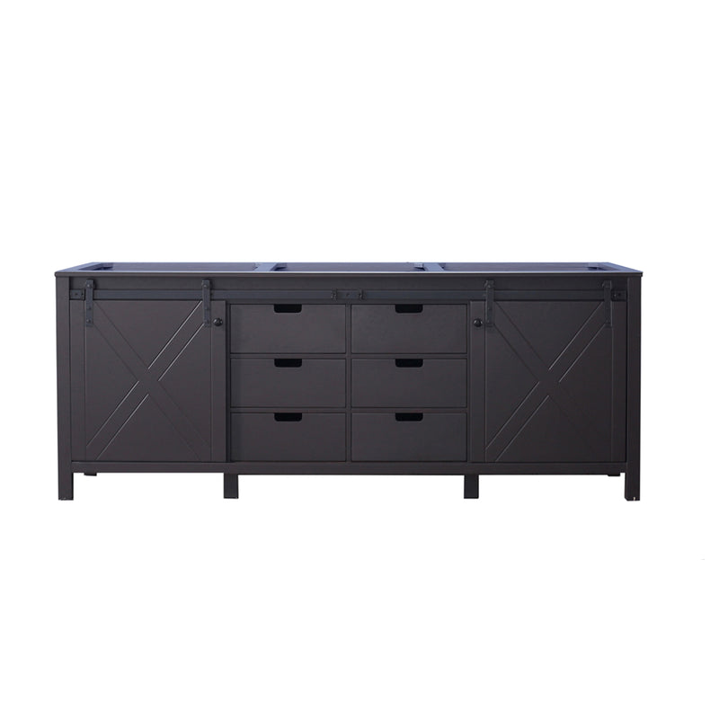 Lexora  Marsyas 84" Brown Vanity Cabinet Only LM342284DC00000